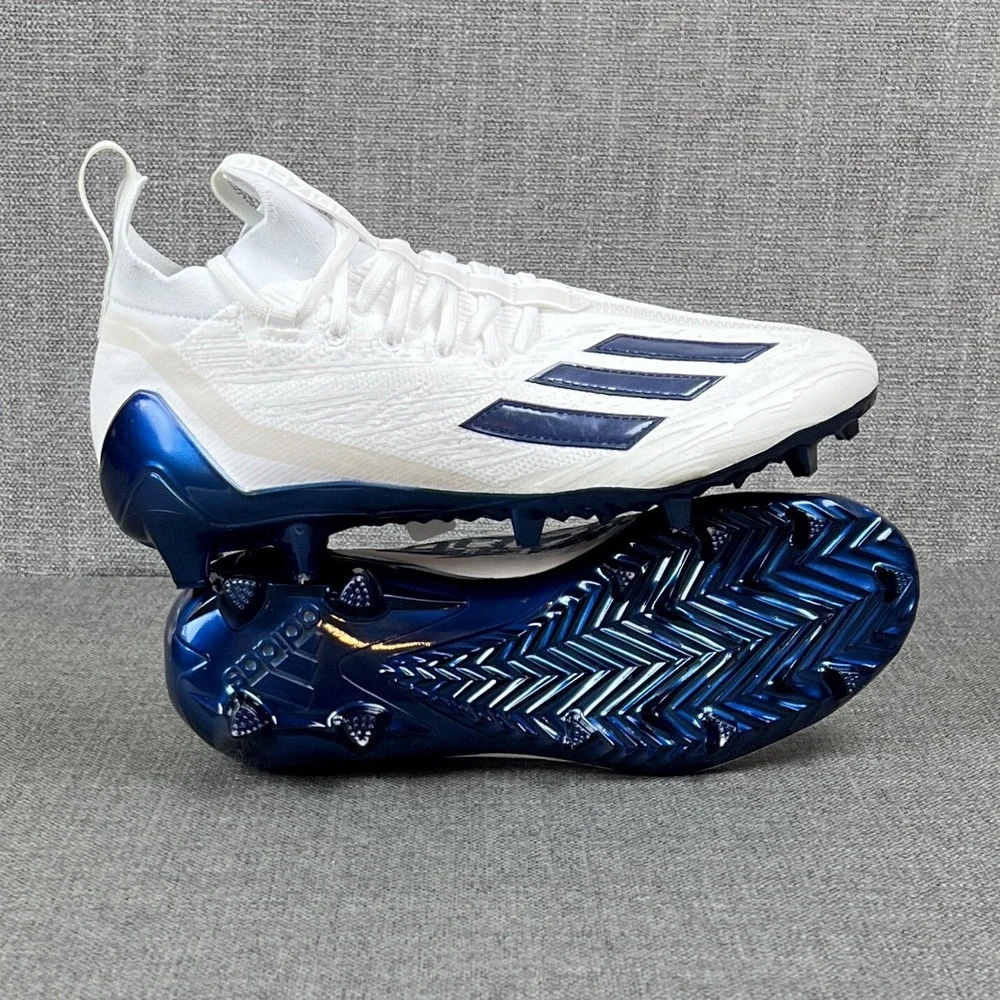 adidas Adizero PRIMEKNIT Football Cleats White Blue GV9624 Men's 13 - Picture 6 of 10
